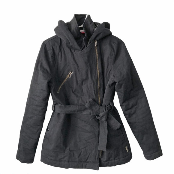 Dickie’s Winter Jacket Belt waist asymmetric zip S - Picture 1 of 6